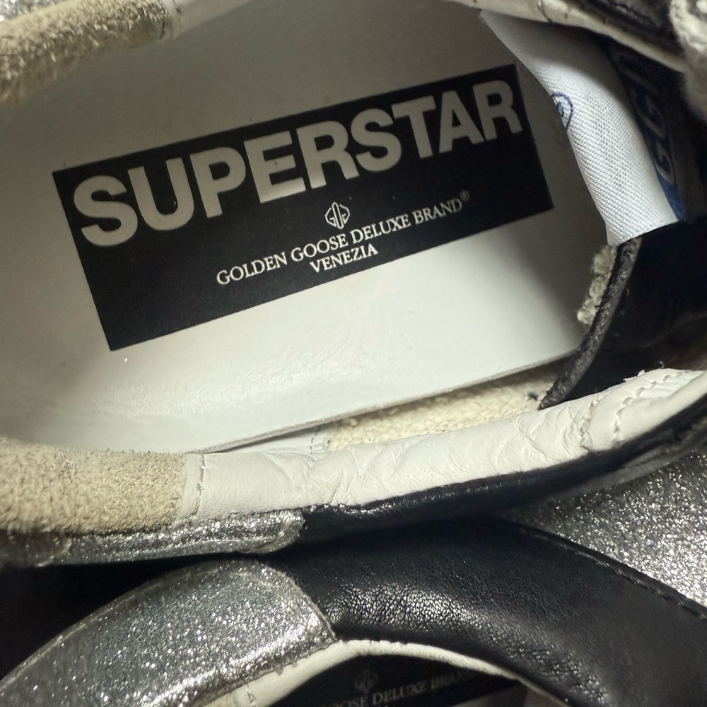 Golden Goose Black and Silver Sneakers - Picture 5 of 9